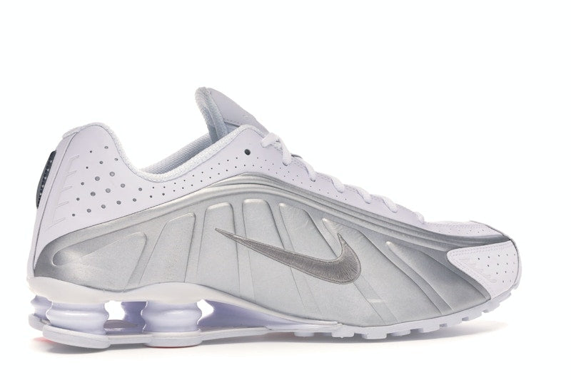 Nike Shox R4 White Metallic Silver