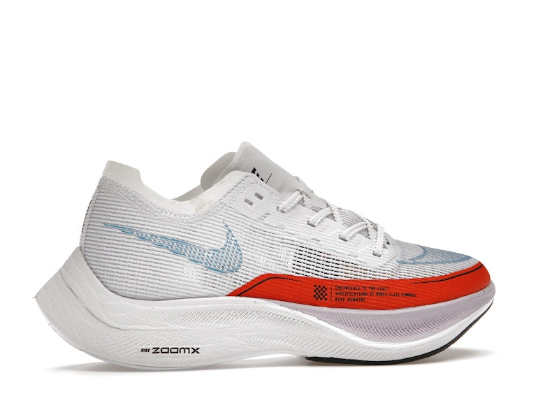 Nike ZoomX Vaporfly Next% 2 White Laser Blue Rush Orange