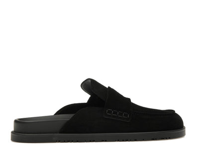 Hermes Go Mule Noir Suede Calkfskin (Men's)