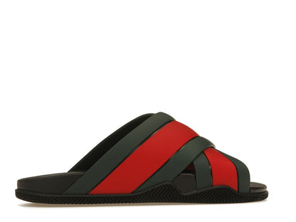 Gucci Web Slide Black Rubber (Women's)