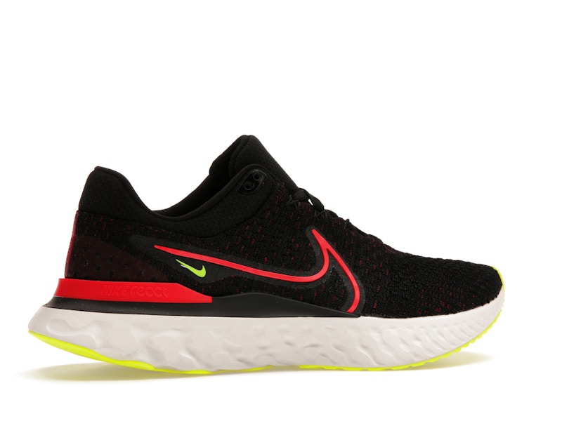 Nike React Infinity Run Flyknit 3 Black Siren Red Volt
