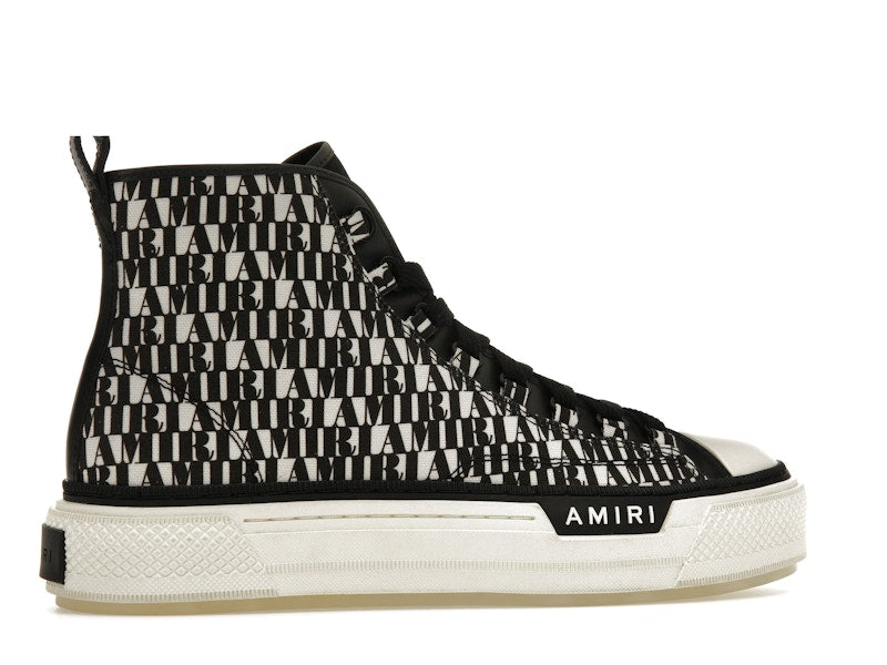 AMIRI Court Hi All Over Logo Black White