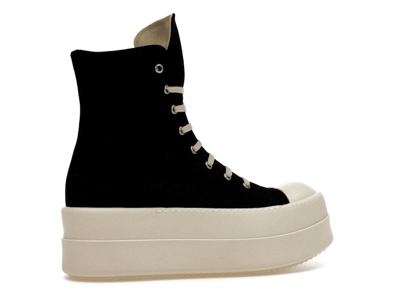 Rick Owens DRKSHDW Mega Bumper Canvas Sneaks Black Milk