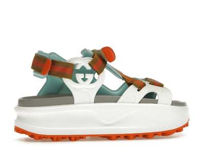 Gucci Colour Block Platform Sandal White Blue Orange (Women's)