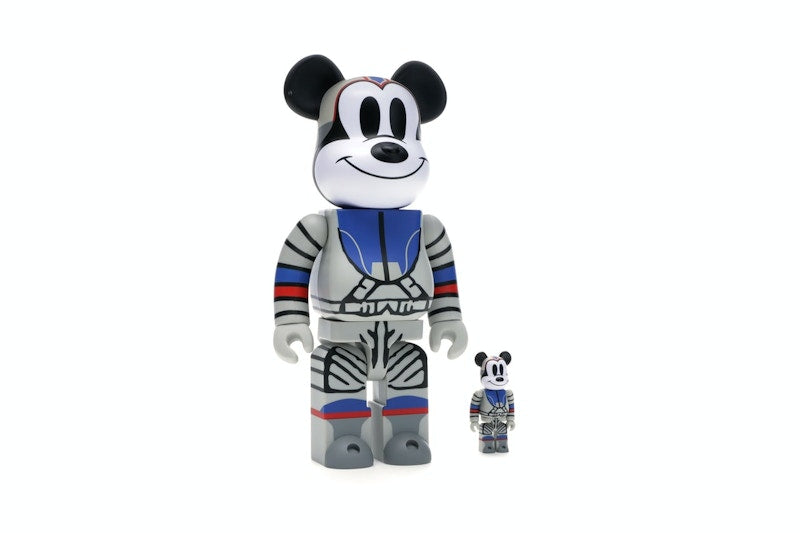 Bearbrick x Billionaire Boys Club x Mickey Mouse Astronaut 100% & 400% Set Multicolor