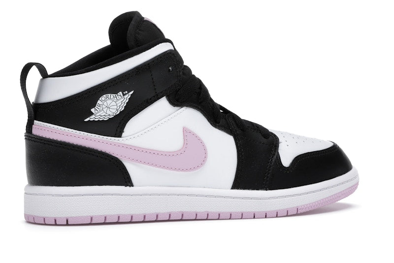 Jordan 1 Mid White Black Light Arctic Pink (PS)