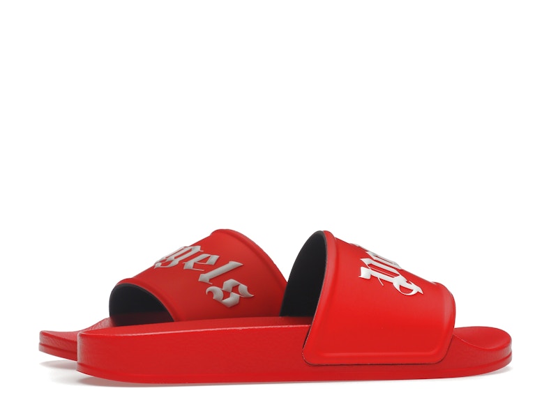 Palm Angels Pool Slides Red White