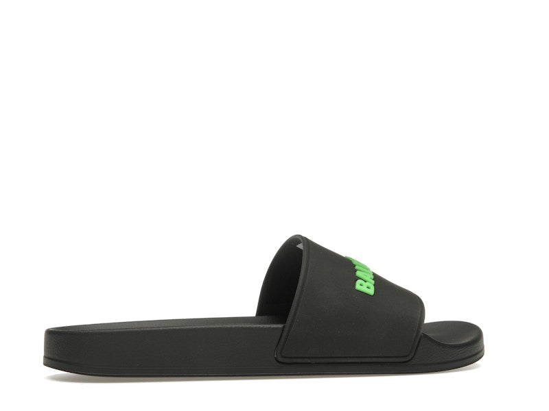 Balenciaga Pool Slide Black Fluo Green (Women's)