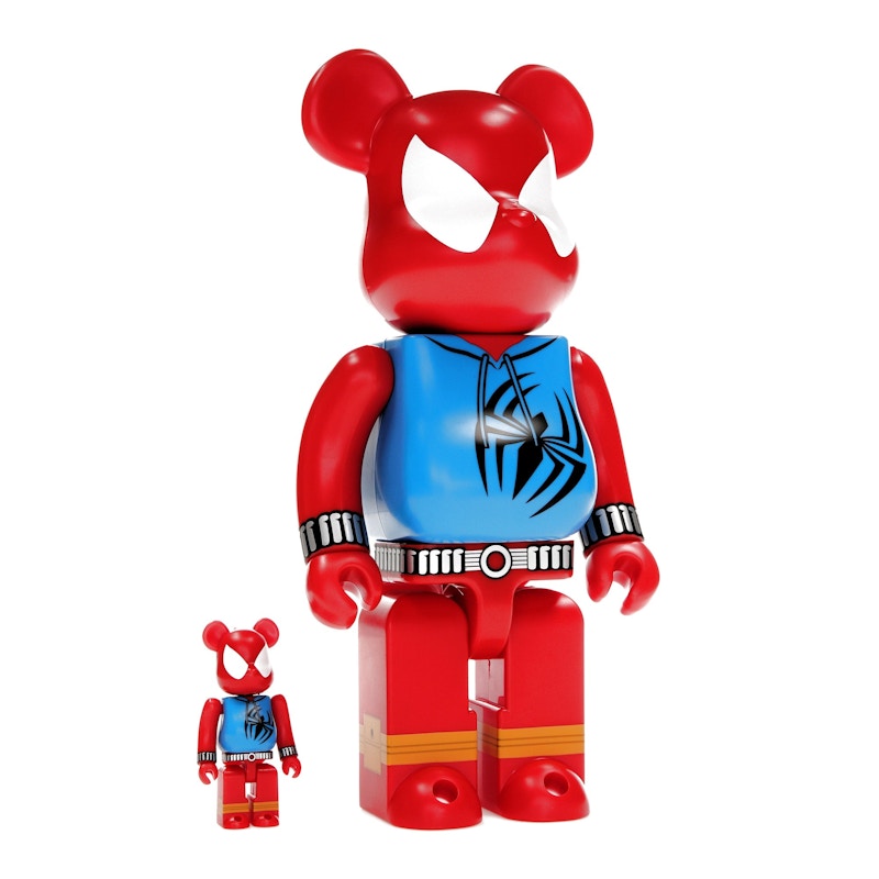 Bearbrick x Marvel Spider-Man Scarlet Spider 100% & 400% Set