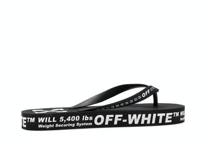 Off-White Logo Typographic Flip Flop Black SS20
