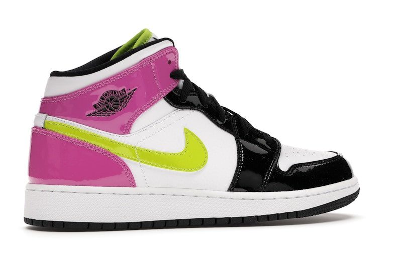 Jordan 1 Mid White Black Cyber Pink (GS)