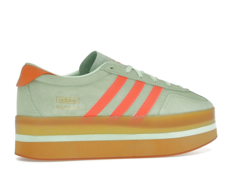 adidas Gazelle Stack Semi Green Spark Solar Orange Gum (Women's)