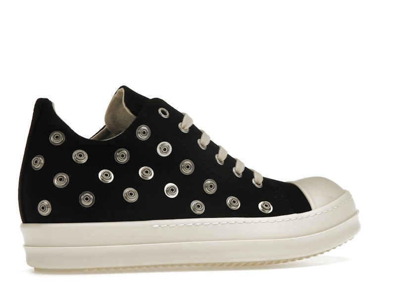 Rick Owens DRKSHDW Low Sneaks Eyelet Black Milk