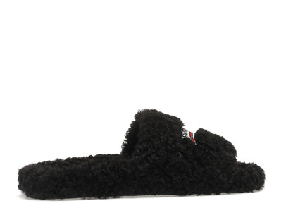 Balenciaga Furry Slide Black