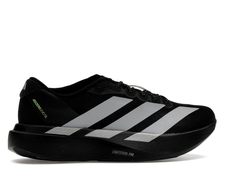 adidas Adizero Evo SL Black Silver Metallic Signal Green