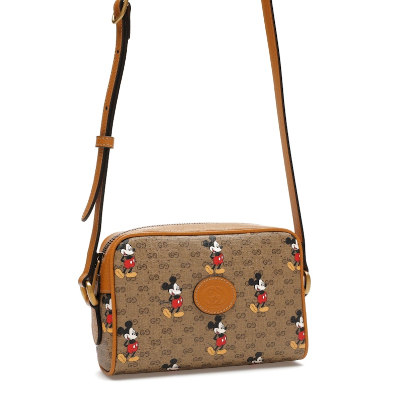 Gucci x Disney Mickey Mouse Crossbody Bag Brown