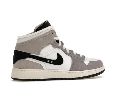 Jordan 1 Mid SE Craft White Cement Grey Black (GS)
