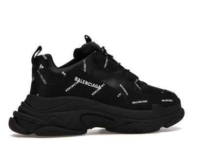 Balenciaga Triple S Allover Logo Black