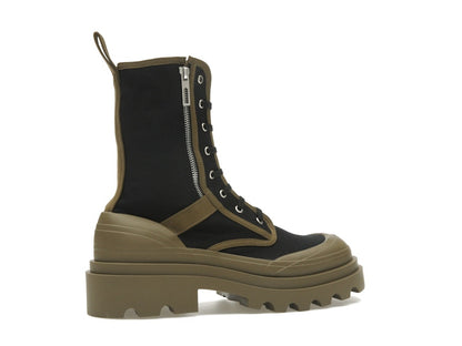 Bottega Veneta Lace-Up Boots Black Green