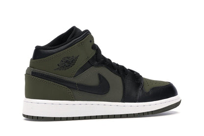 Jordan 1 Mid Olive Canvas Black (GS)