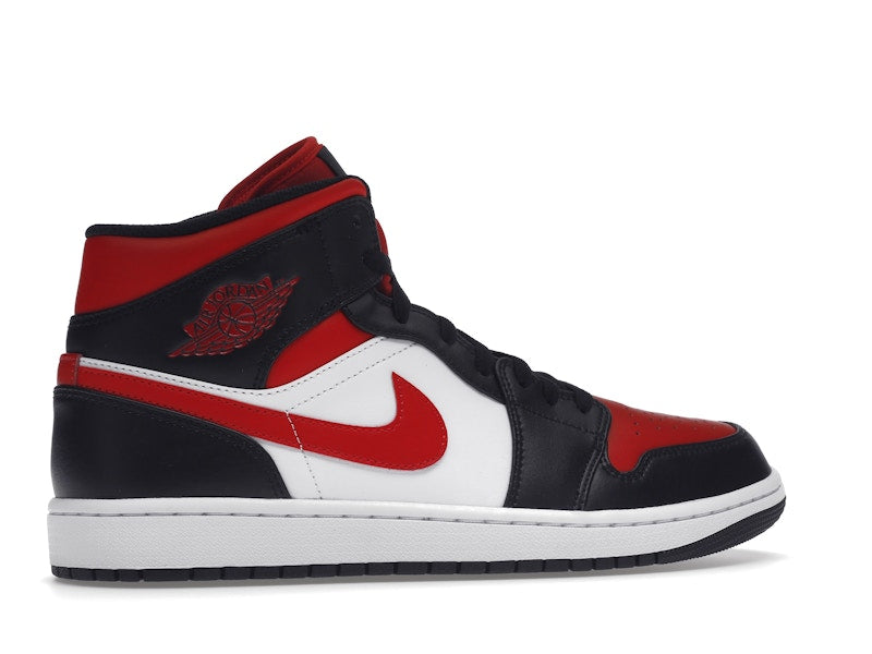 Jordan 1 Mid White Black Red (2022)