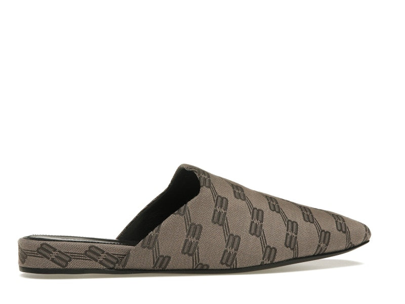Balenciaga Cozy Jacquard Mules Brown