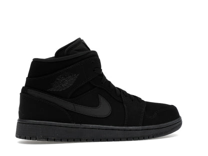 Jordan 1 Mid Black Black White