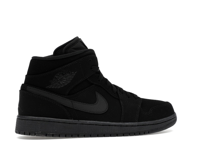 Jordan 1 Mid Black Black White