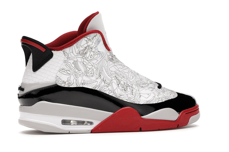 Jordan Dub Zero White Varsity Red