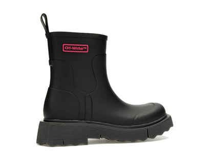 OFF-WHITE Rubber Rain Boot Black