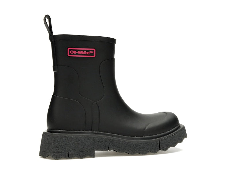 OFF-WHITE Rubber Rain Boot Black