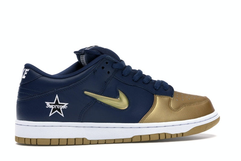 Nike SB Dunk Low Supreme Jewel Swoosh Gold