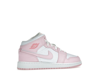 Jordan 1 Mid Pink Foam Fire Red (GS)