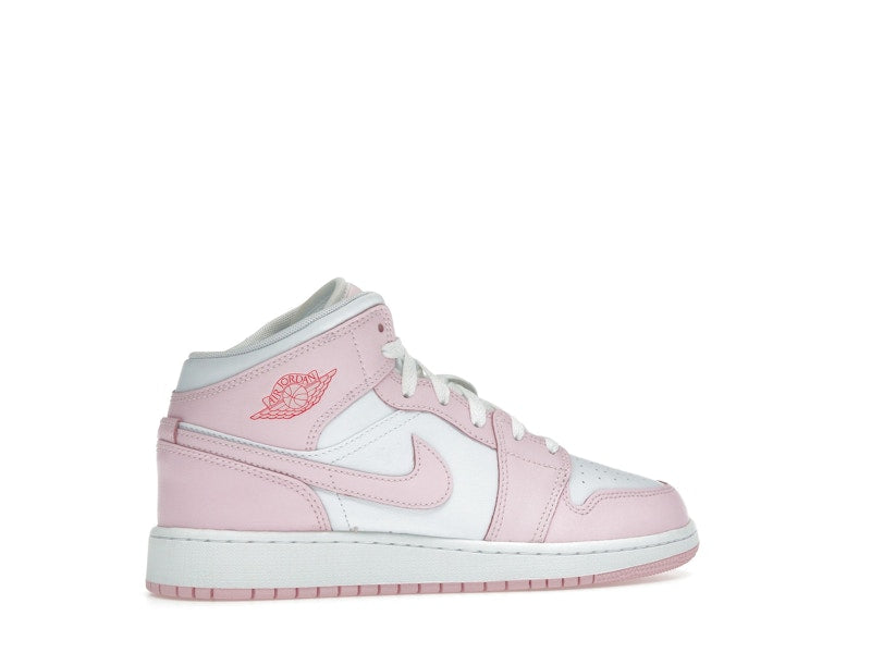 Jordan 1 Mid Pink Foam Fire Red (GS)