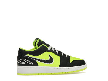Jordan 1 Low SE Black Cat Volt (GS)