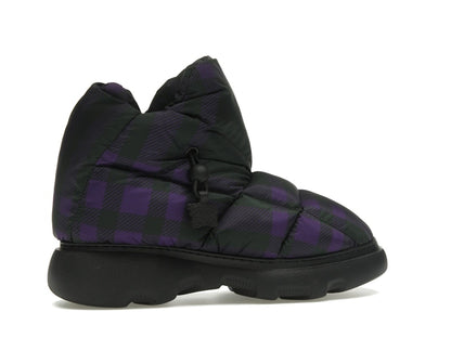 Burberry Check Pillow Boot Black Purple (Women's)