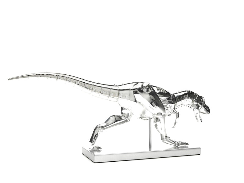 Hajime Sorayama T-Rex Cyborg Dinosaur Figure Silver