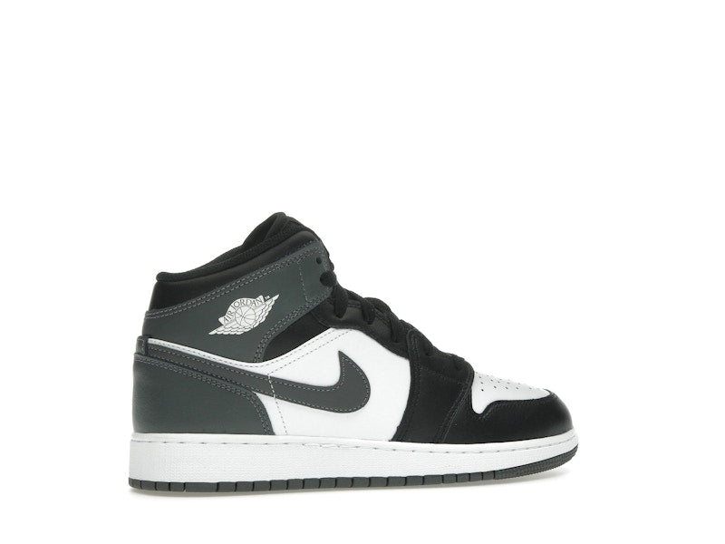 Jordan 1 Mid Black White Iron Grey (GS)
