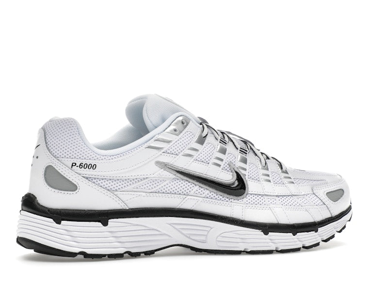 Nike P-6000 White Metallic Silver Black