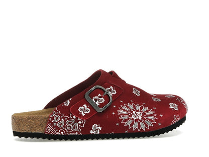 Bravest Studios Suede Paisley Clogs Burgundy