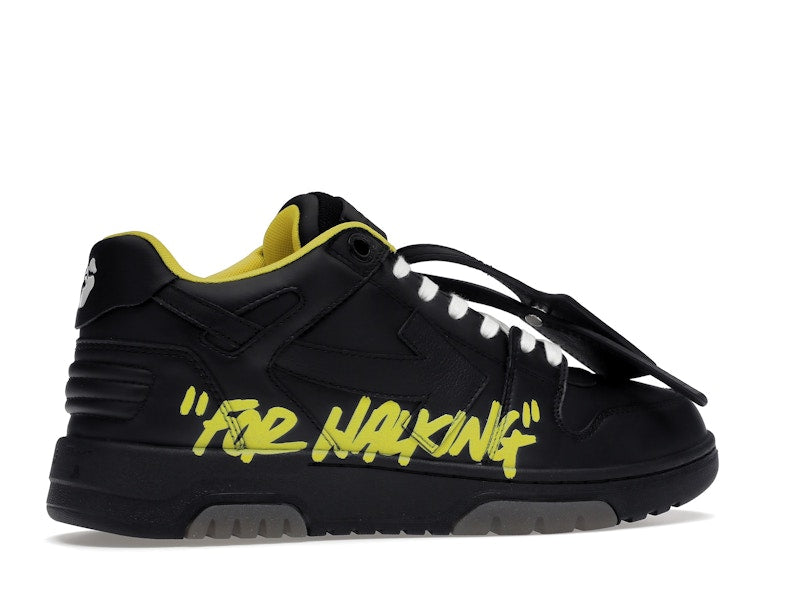 OFF-WHITE Out Of Office "OOO" Low Tops For Walking Black Yellow