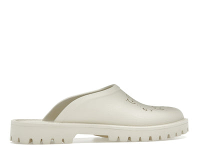 Gucci Slip-on Sandal Cut Out Monogram Mystic White