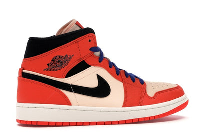 Jordan 1 Mid Team Orange Black
