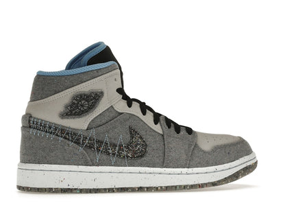 Jordan 1 Mid Crater Grey University Blue