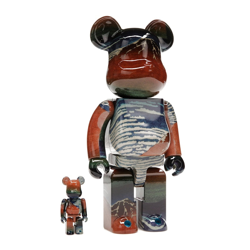 Bearbrick Katsushika Hokusai (Thirty-six Views of Tomitake, Fine Wind, Clear Morning) 100% & 400% Set