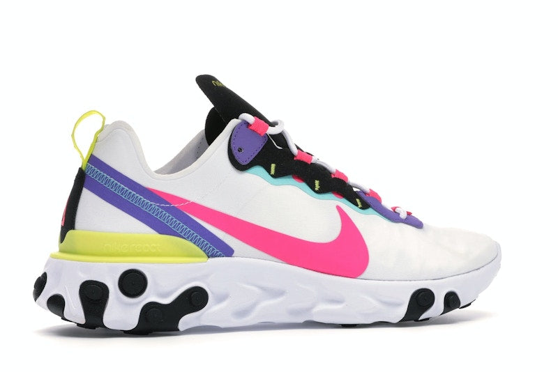 Nike React Element 55 White Psychic Purple Hyper Pink
