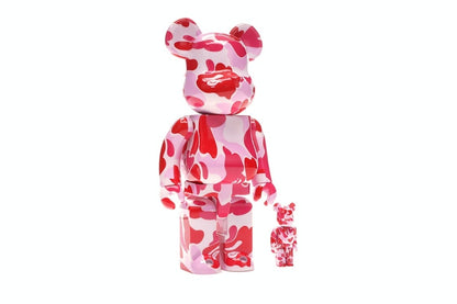Bearbrick A Bathing Ape ABC Camo 100% & 400% Set Pink