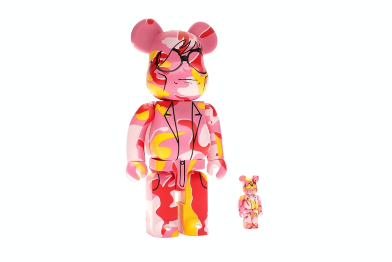 Bearbrick Andy Warhol Camo Ver. 100% & 400% Set Pink