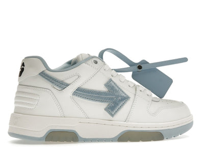 OFF-WHITE Out Of Office OOO Low Tops Embroidered Arrow White Light Blue