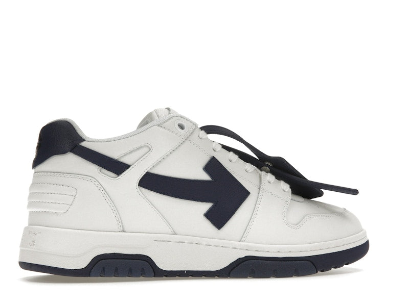 OFF-WHITE Out Of Office OOO Low Tops White Navy Blue